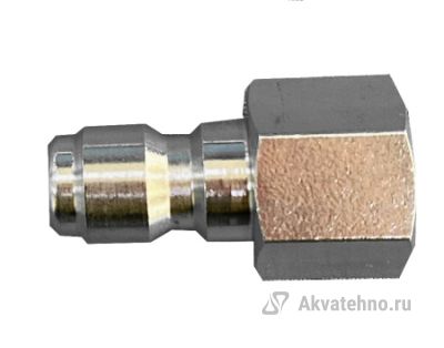 Ниппель-коннектор 350 бар, 1/4F, нерж сталь	
