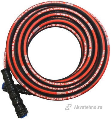 CH 2SN 08 M22 T-10, Шланг ВД гайка-гайка, 2SN-08, 450 бар, 10 м.