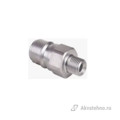 Ниппель 250bar, 1/4внеш, нерж.сталь	