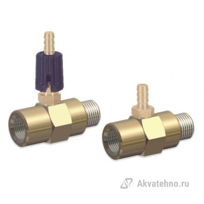 Инжектор для подачи химии, 280bar, 150°C,  3/8внут-3/8внеш, D=2,3, латунь MTM (арт. 1140000420)