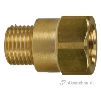 Переходник 1/4внут - 1/4внеш, 400bar, латунь	