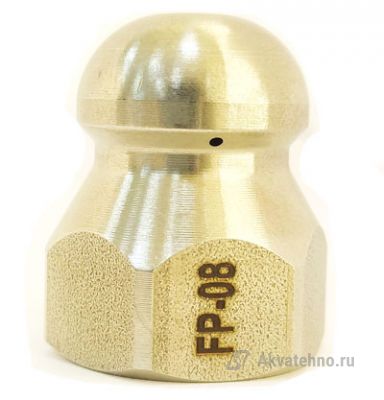 Форсунка каналопромывочная, 300bar, нерж., сечение- 050, 4 отверстий, 3/8 внут. PA