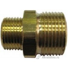Переходник 1/4внеш - 1/2внеш, 400bar, латунь	
