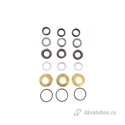 Комплект уплотнениый высокого давления (с направляющим кольцом) 5 наименований по 3 шт. для помпы ST-733	