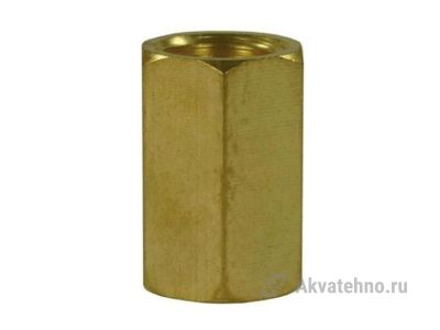 Переходник 1/4внут - 1/4внут, 400bar, латунь	