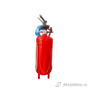 Бак металлический красный. Объем бака - 25 л; максимальное рабочее давление - 8 бар