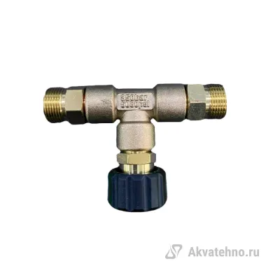 Тройник M22 внеш-M22 внут-M22 внеш, 350bar, латунь