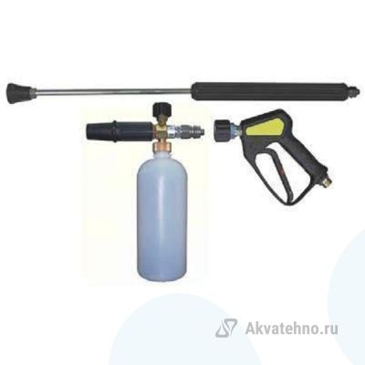 Пенокомплект (ниппель нержавейка, муфта-байонет нержавейка, 500bar), копье L=60cm