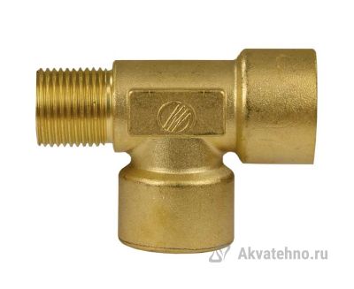 Тройник 3/8внеш-3/8внут-3/8внут, 300bar, латунь MTM